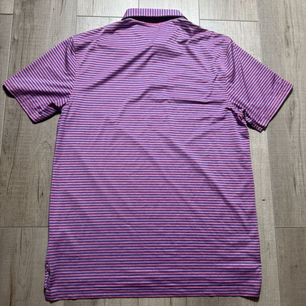 Southern Tide Brrr Men’s M Performance Pink Blue Golf Short Sleeve Polo Shirt - Picture 5 of 9